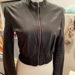 BCBG leather jacket  size S